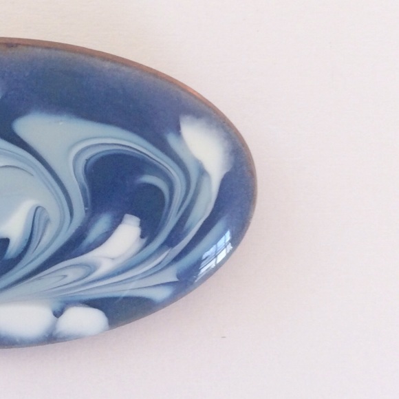 Vintage Copper and Enamel Brooch - Picture 7 of 8